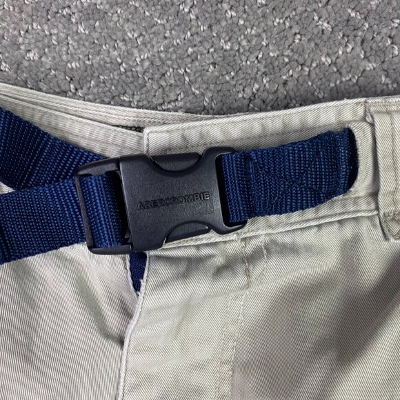 Abercrombie & Fitch Shorts Men's Large Beige Cargo Belt Belted Military Gorpcore - Picture 2 of 13